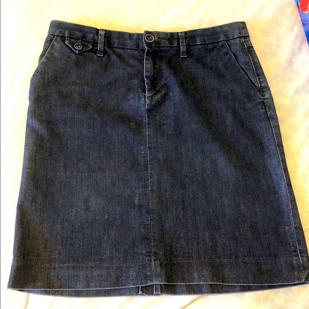 Banana Republic Denim Skirt 4 Dark Blue 4 Pockets